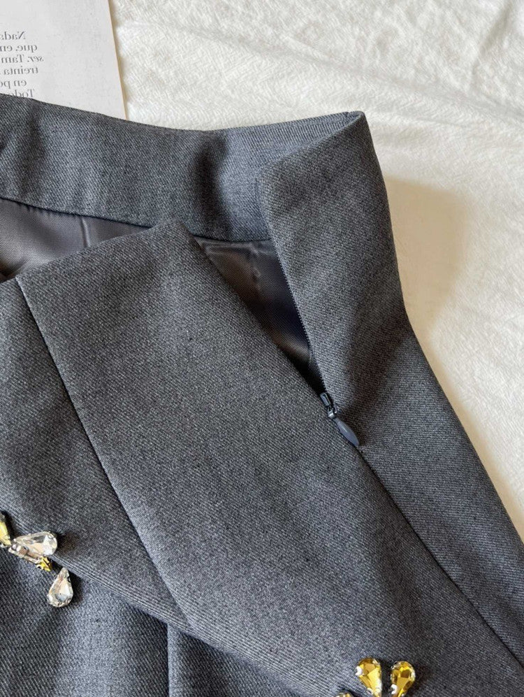 Annabel Rhinestone Pleated Skirt