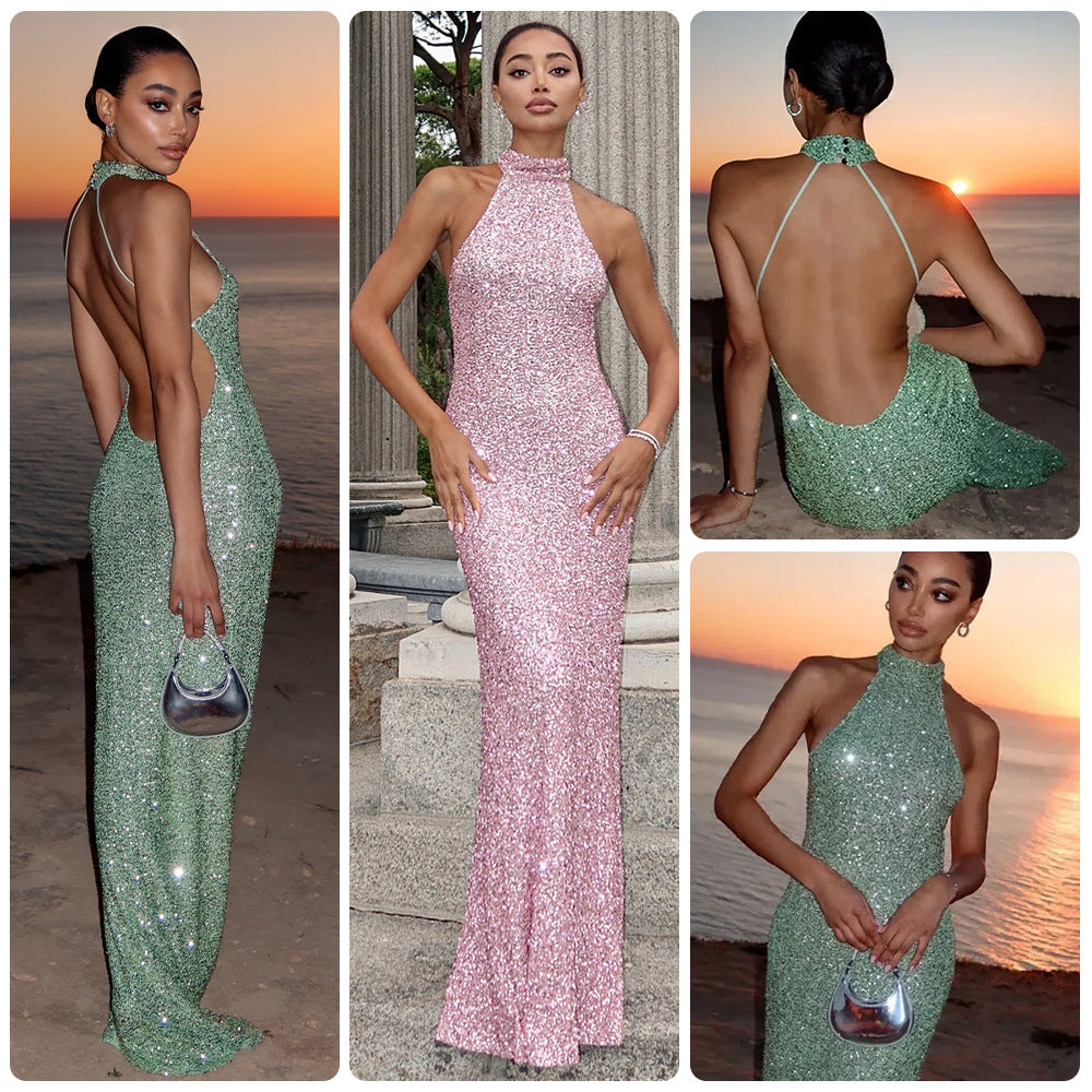 Mara Sequin Evening Dress