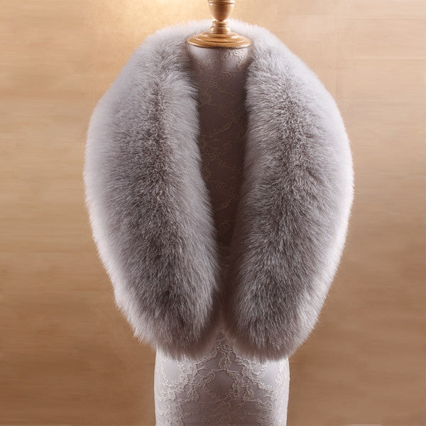 Women faux fur collar shawl warm scarve