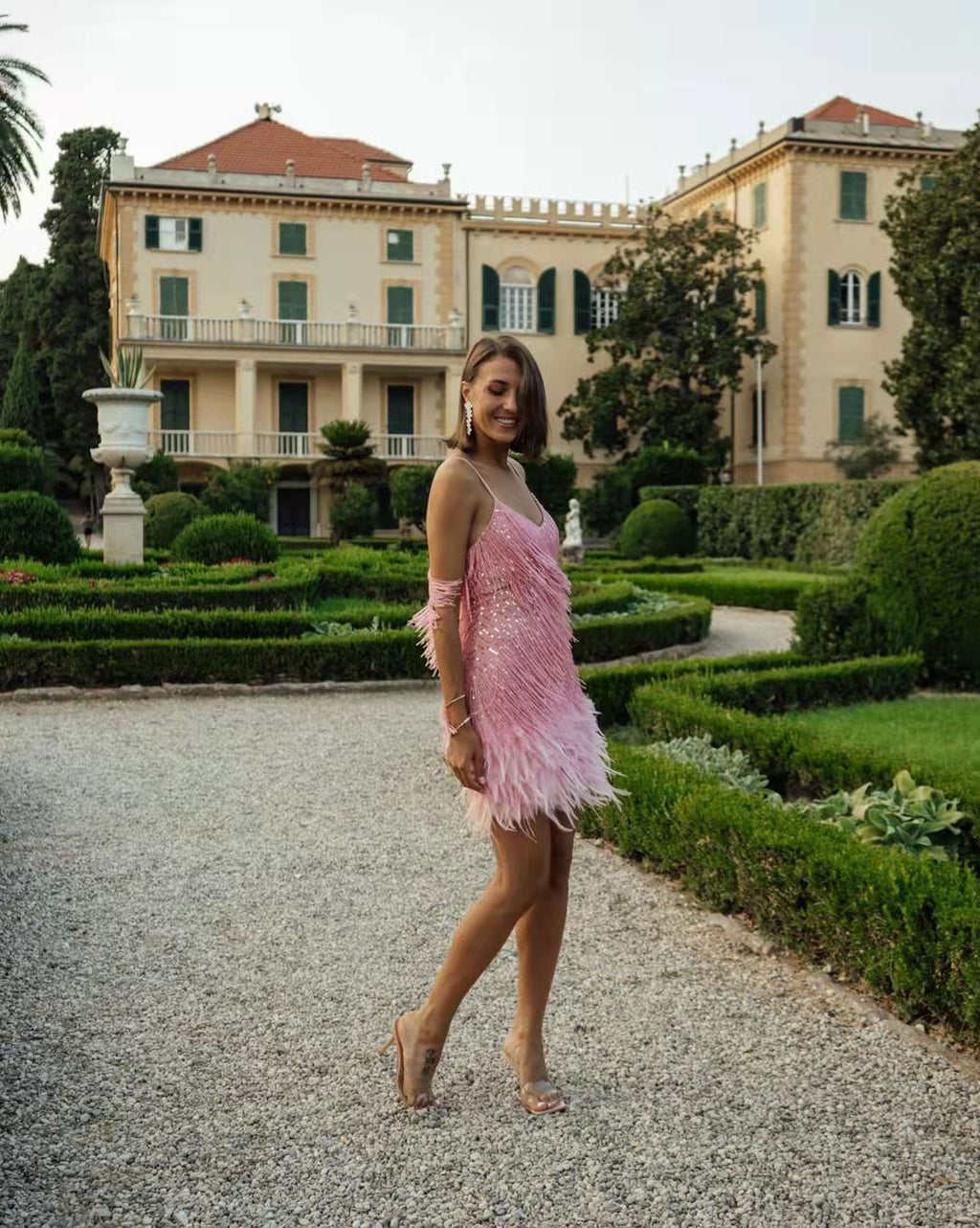 Feather Stitching Dress