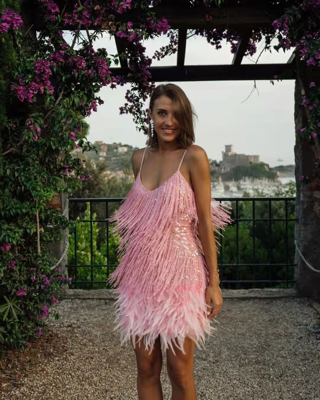 Feather Stitching Dress
