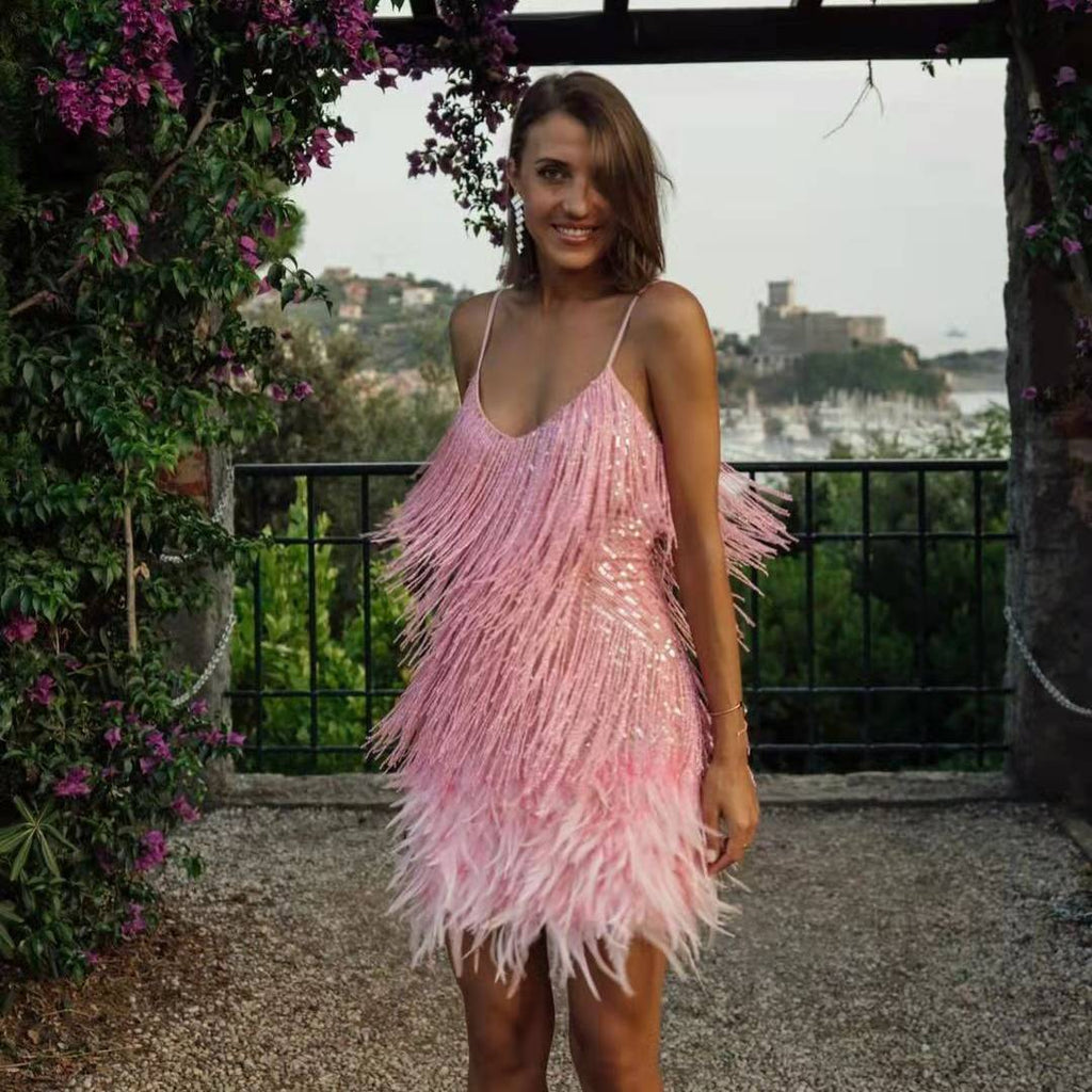 Feather Stitching Dress