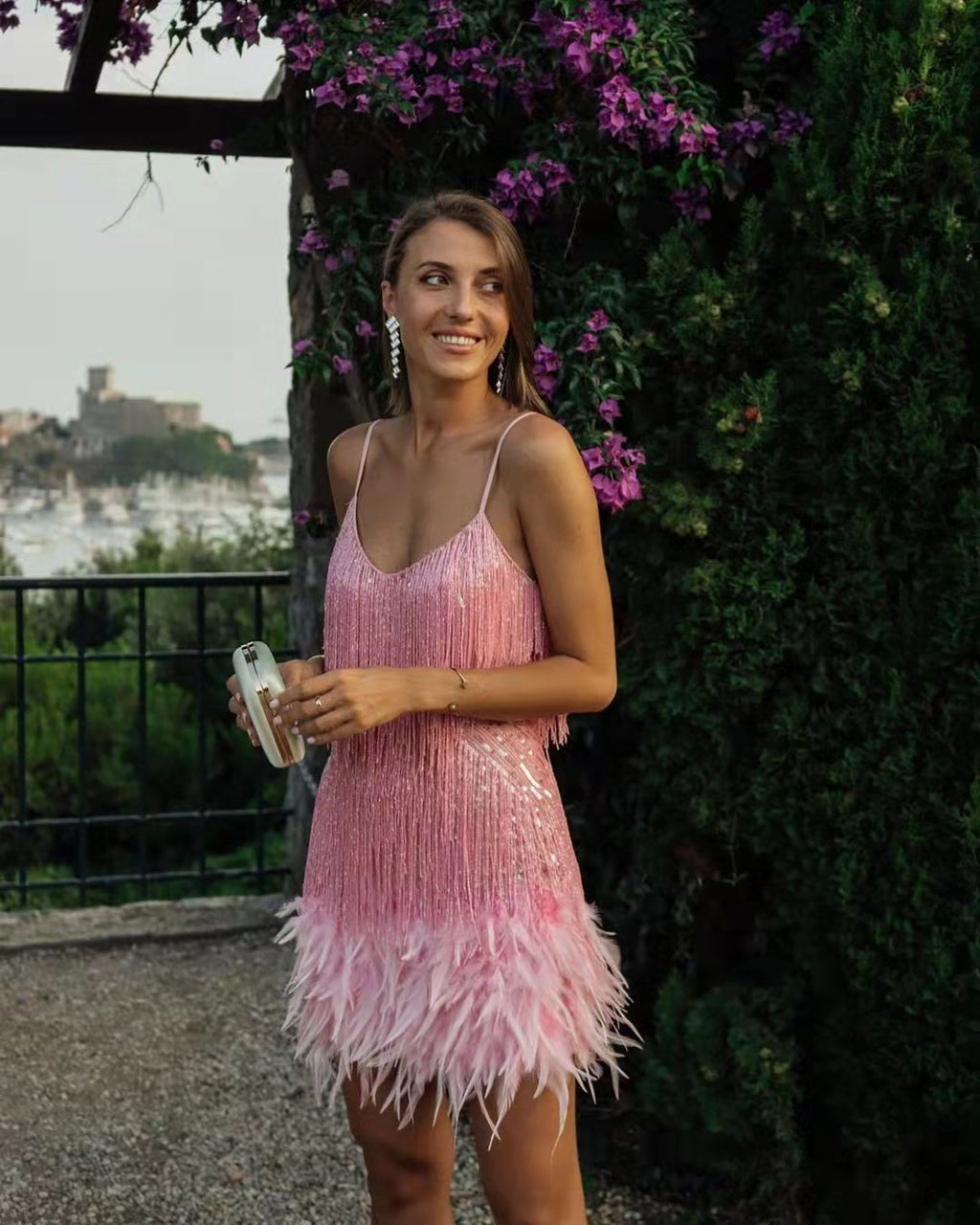 Feather Stitching Dress