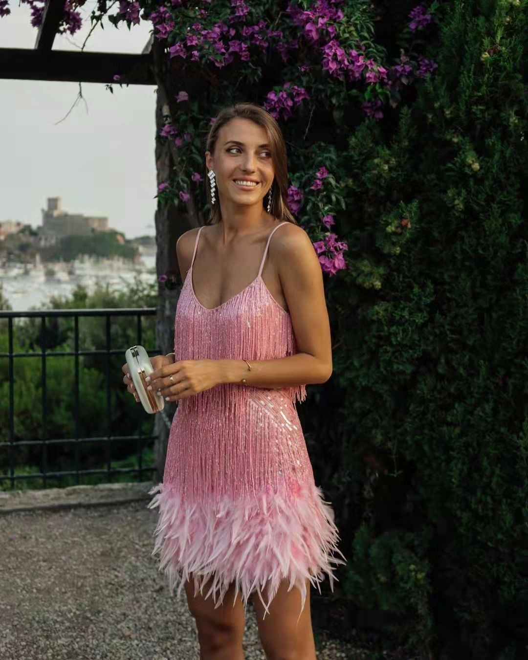 Feather Stitching Dress