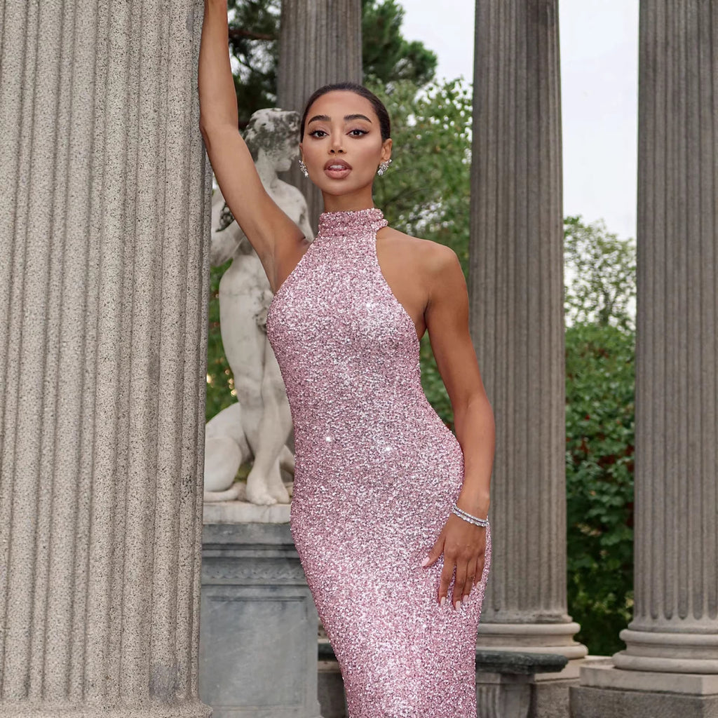 Mara Sequin Evening Dress