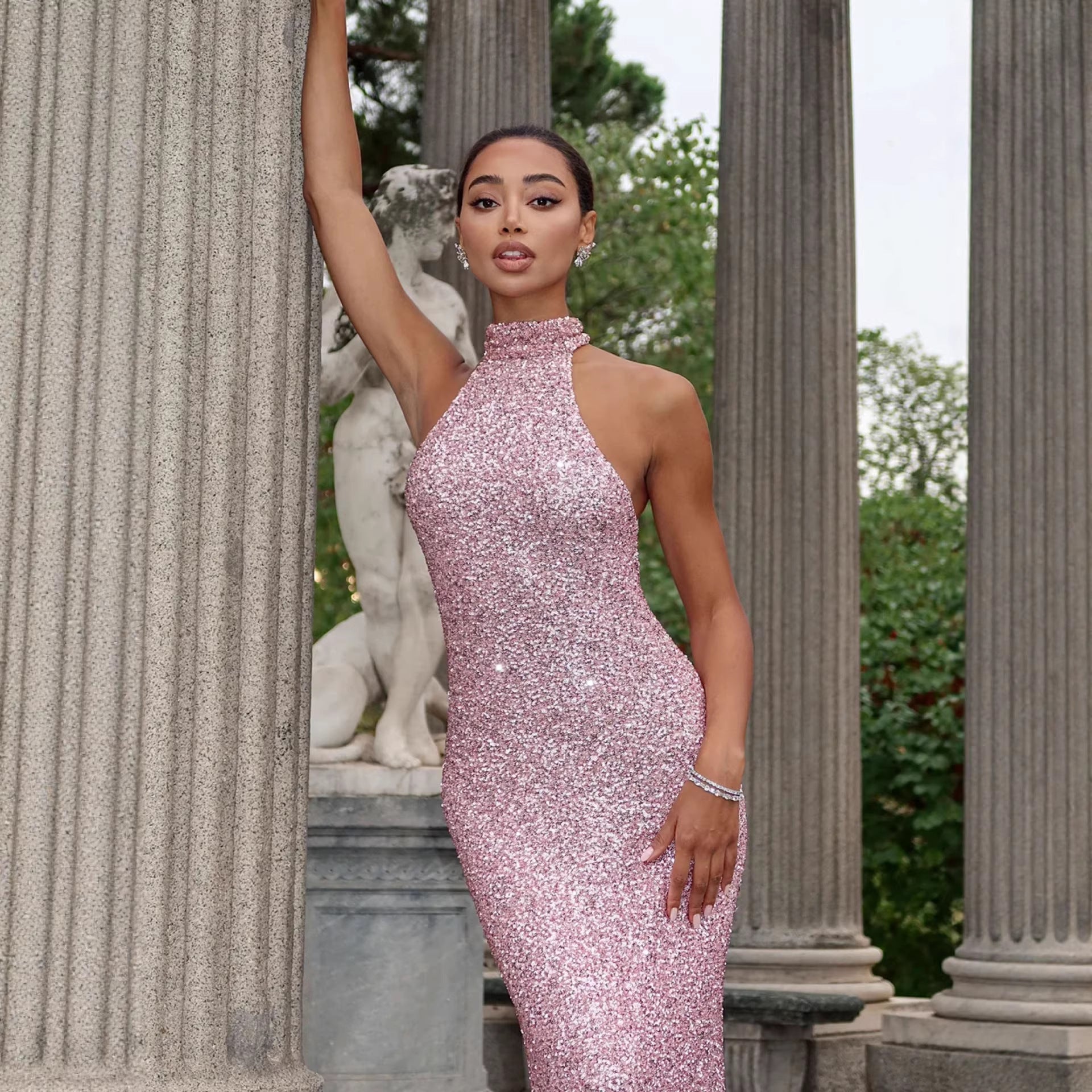 Mara Sequin Evening Dress