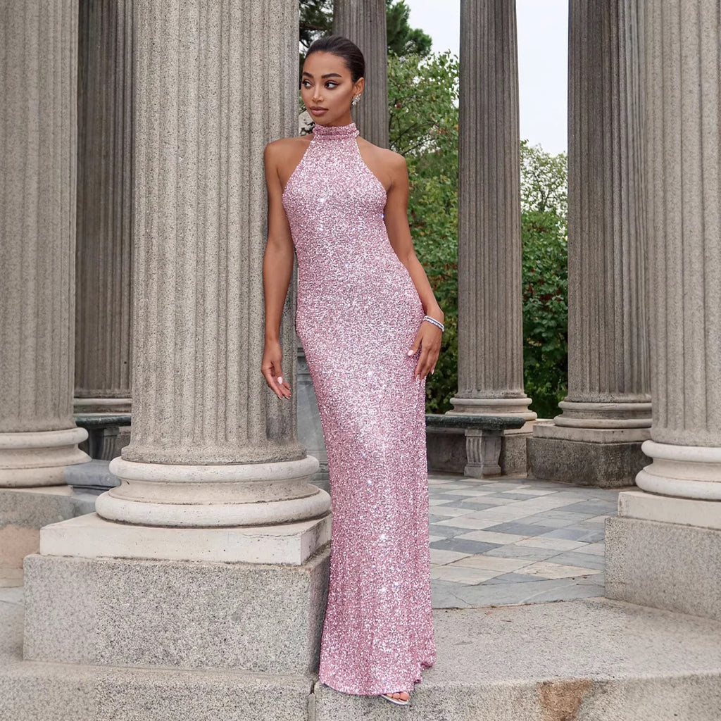Mara Sequin Evening Dress