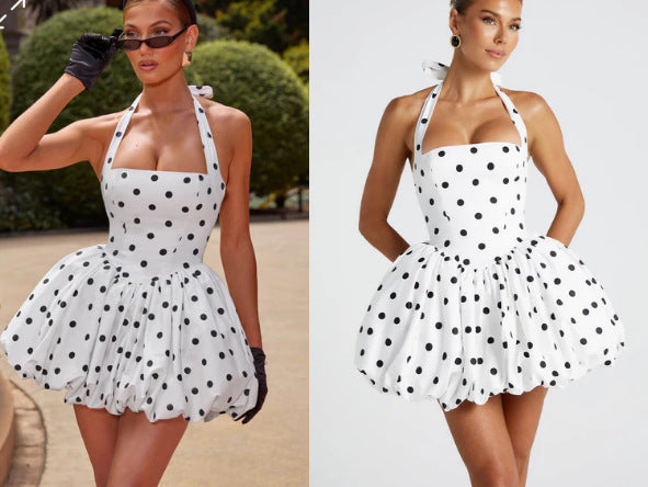 Massima Lace-up Bow Dress