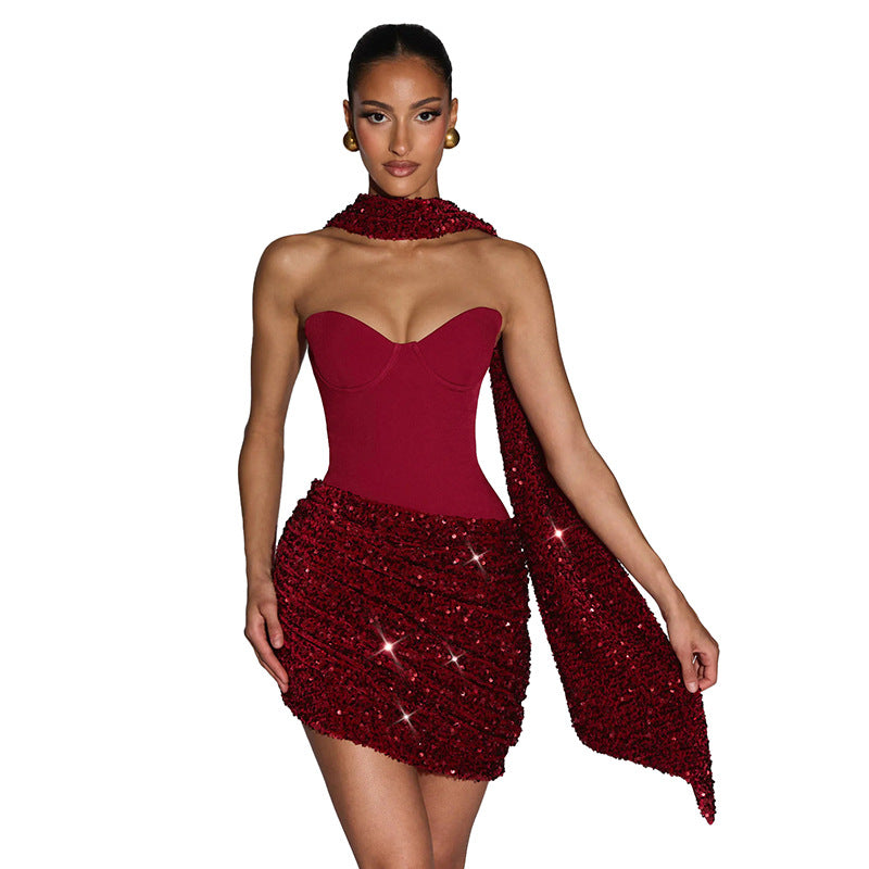 Gola Draped Mini Dress